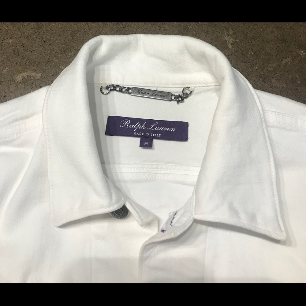 Ralph Lauren White Denim Jacket Size M